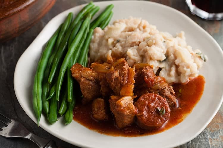 Pork and chorizo stew