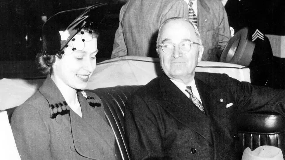 Then-Princess Elizabeth and President Harry S. Truman in 1951