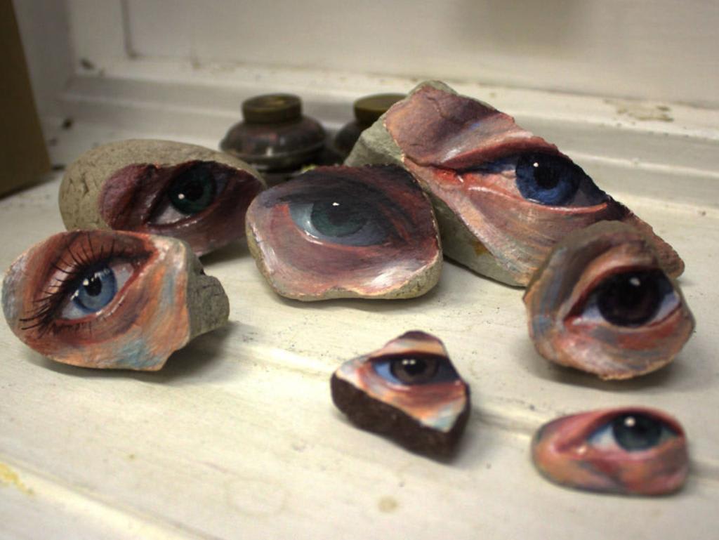 Found Stones Peer Back at Viewers with Painted Eyes — Colossal