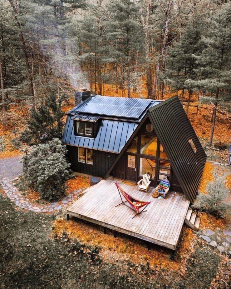 A-frame cabin in the Catskills
