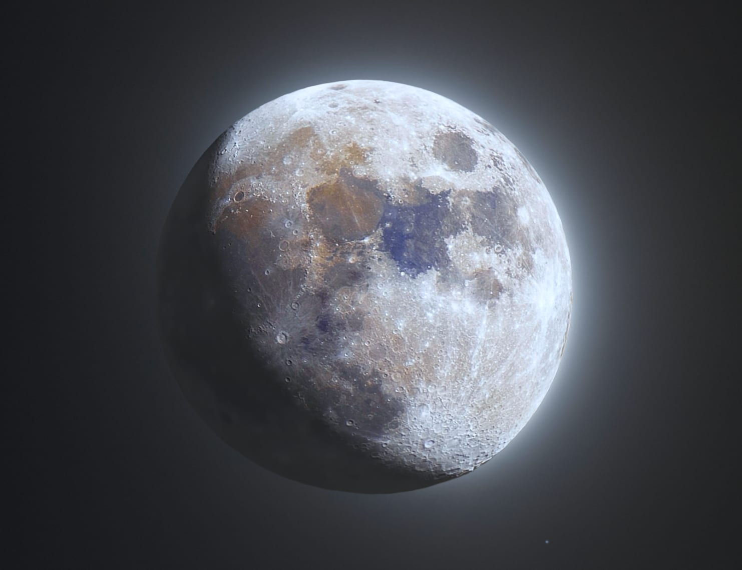 The mineral Moon in HDR