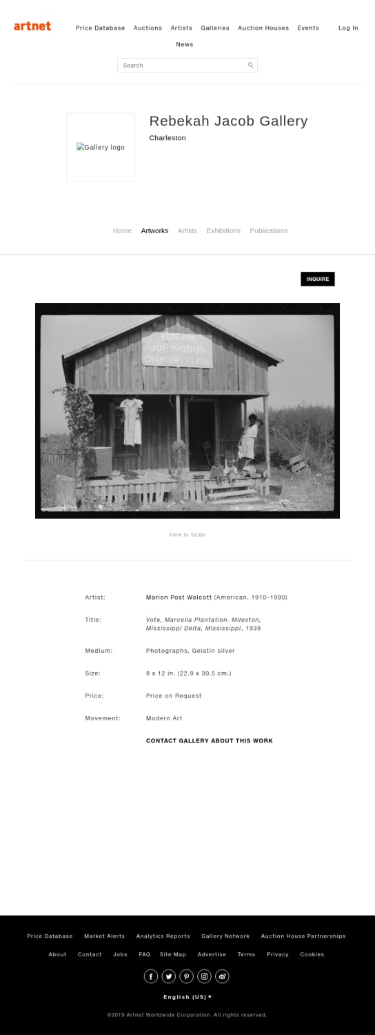 Vote, Marcella Plantation. Mileston, Mississippi Delta, Mississippi by Marion Post Wolcott on artnet