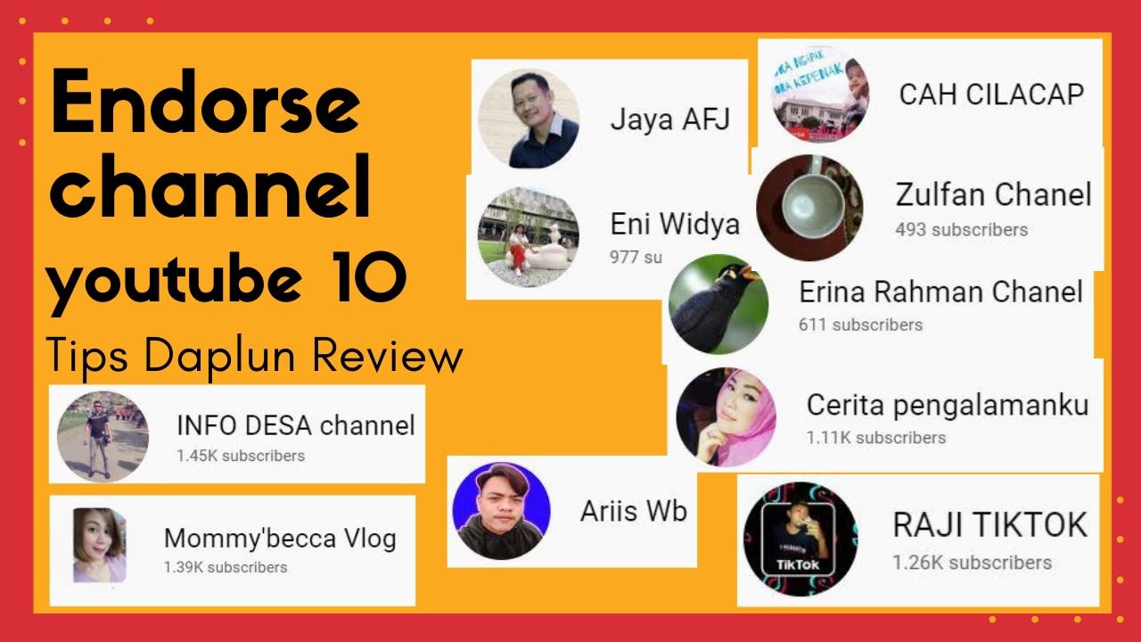 endorse channel youtube 10 [Daplun Review]