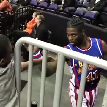 Taking the extra minute to make this fan's high-five a memorable one