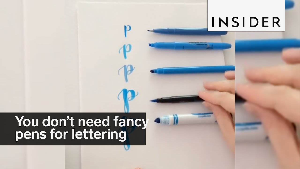 You don't need fancy pens to become an A+ lettering artist