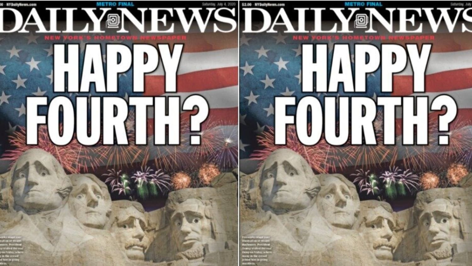 Presidents Of Mount Rushmore Look Highly Concerned On New York Daily News Cover