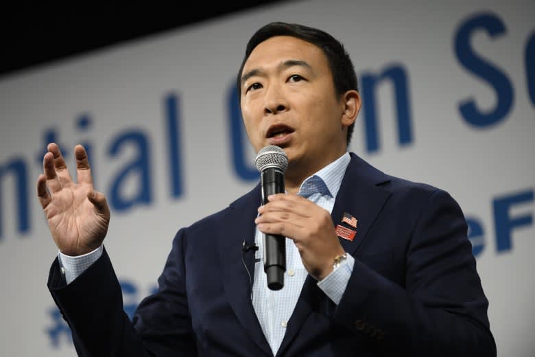 Watch Presidential Candidate Andrew Yang Break Down in Tears While Discussing Gun Violence
