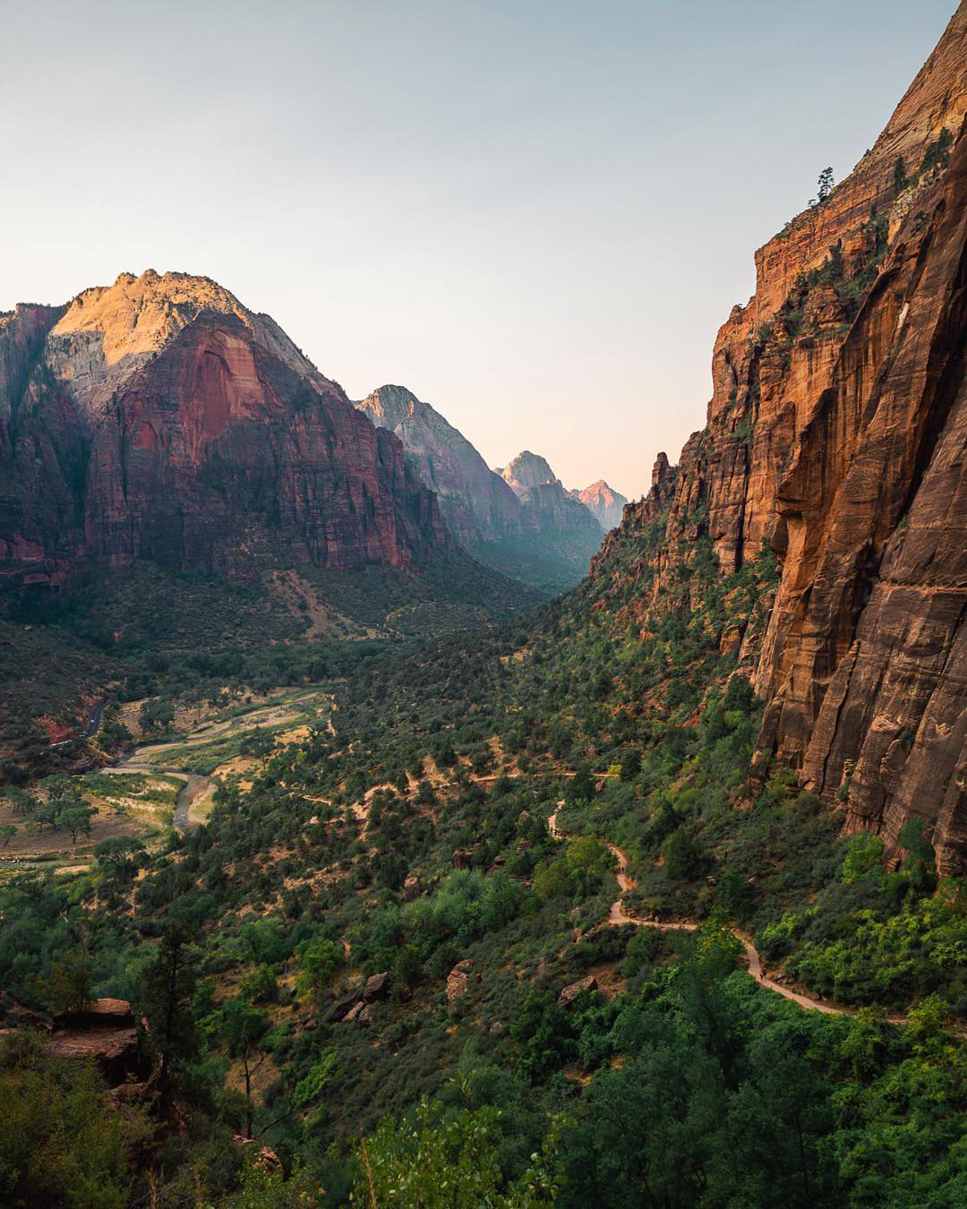 Zion National Park in the morning light [@shanewarephoto]