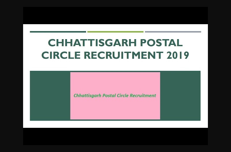 Chhattisgarh Postal Circle Recruitment 2019 Apply For 1799 GDS Posts