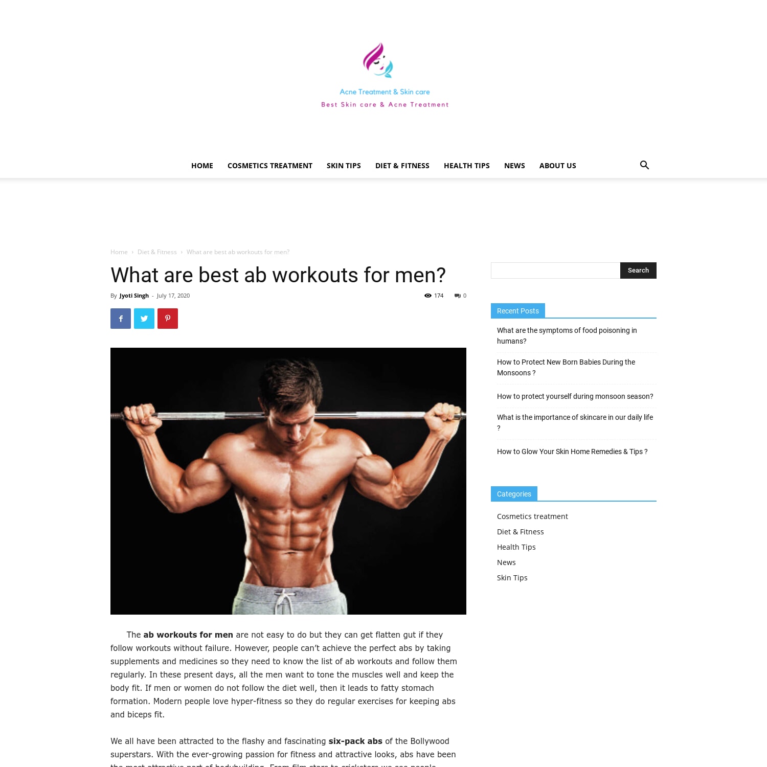 What are best ab workouts for men? - Skin Care & Acne Treatment