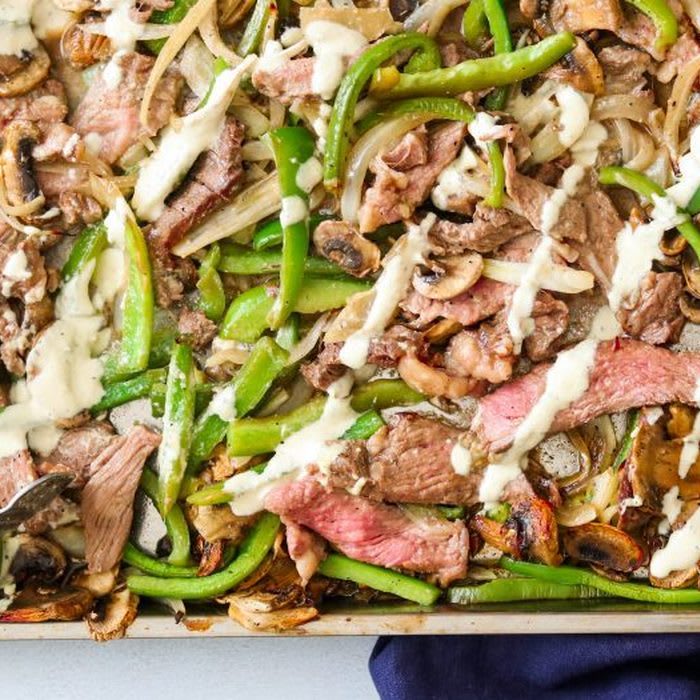Sheet Pan Paleo Philly Cheesesteak (Whole30, Low Carb)