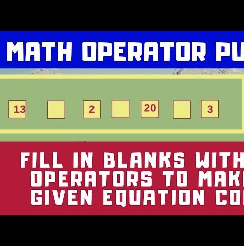Math Operator Puzzles with Answers