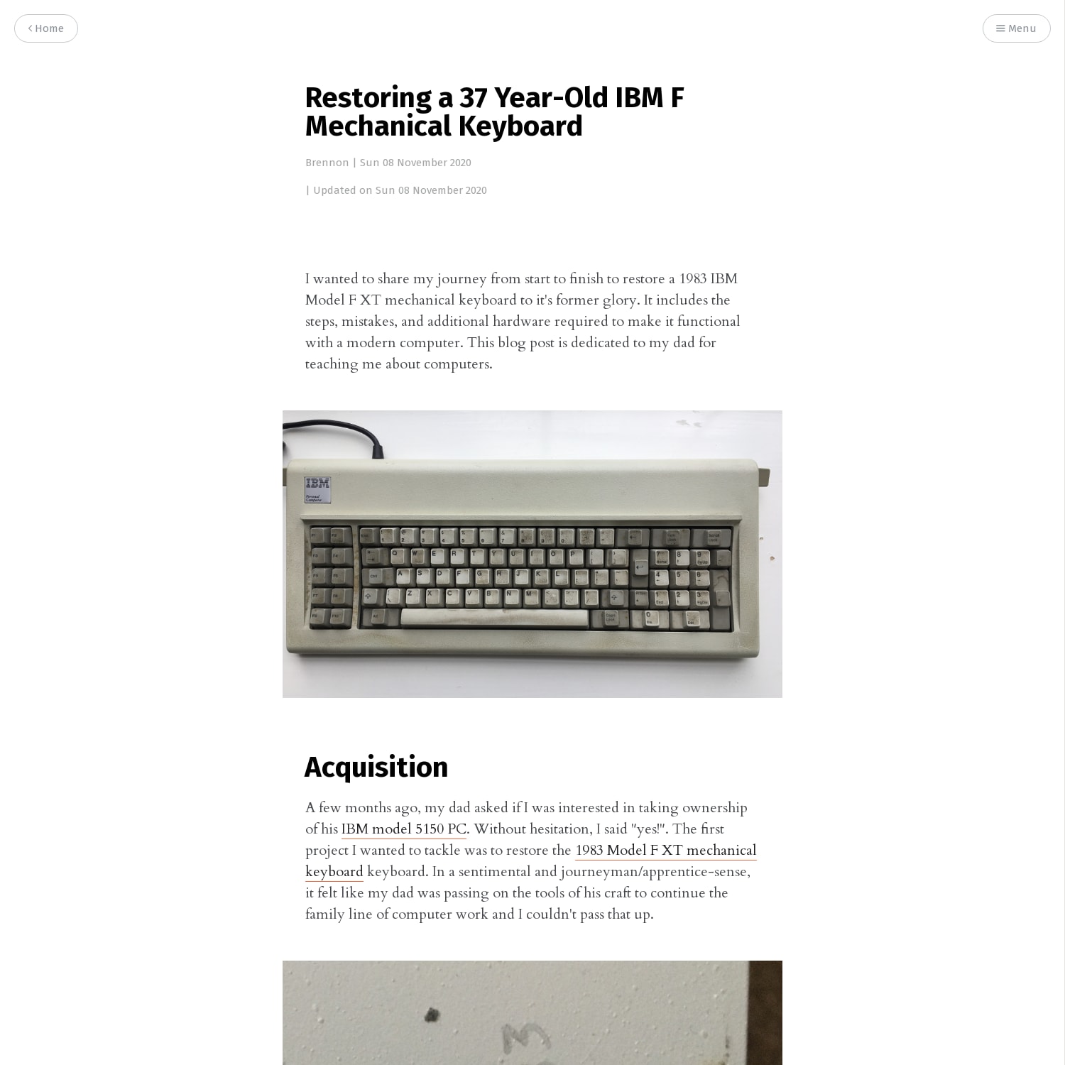 Restoring a 37 Year-Old IBM F Mechanical Keyboard