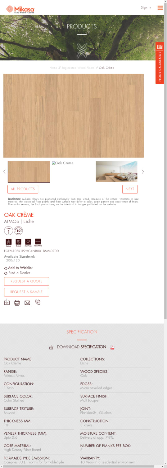 Oak Creme Engineered Wooden Flooring