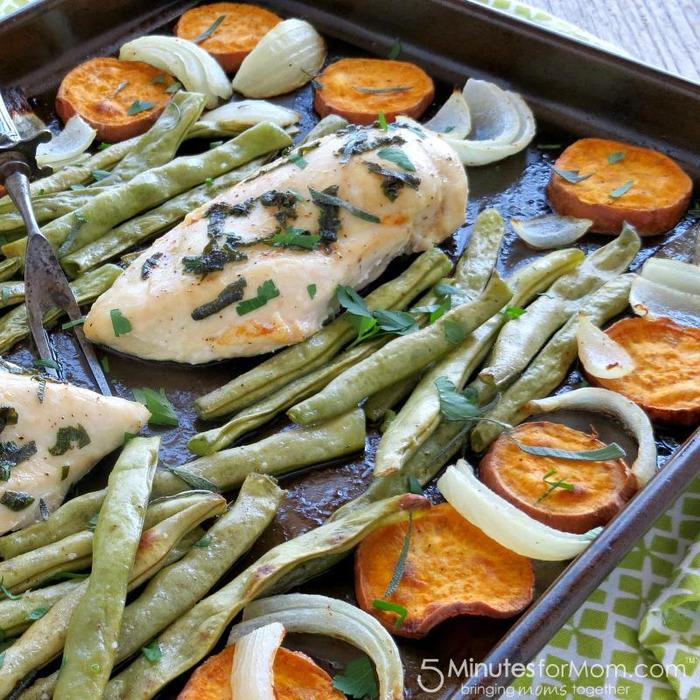 Sheet Pan Dinner with Sweet Potatoes and Sage Recipe