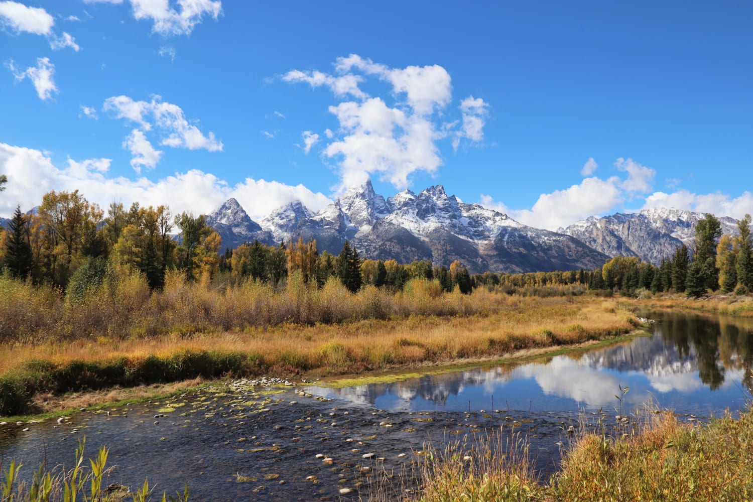Still can't get over how gorgeous the Tetons are (Schwabacher Landing, Grand Teton NP, Wyoming, USA)