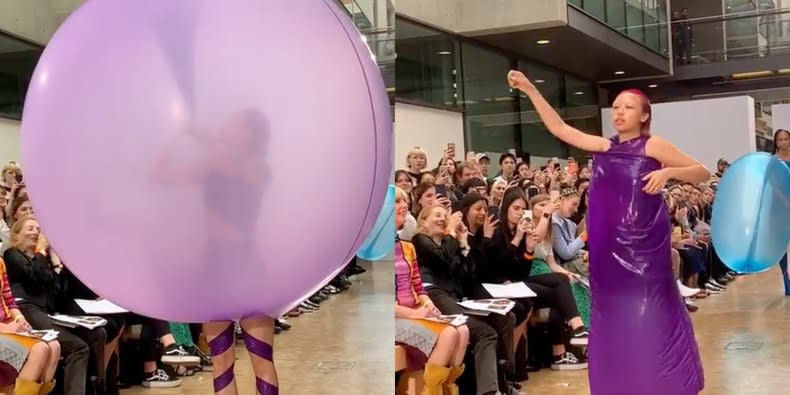 This Deflating Balloon Fashion Show is Strangely Soothing