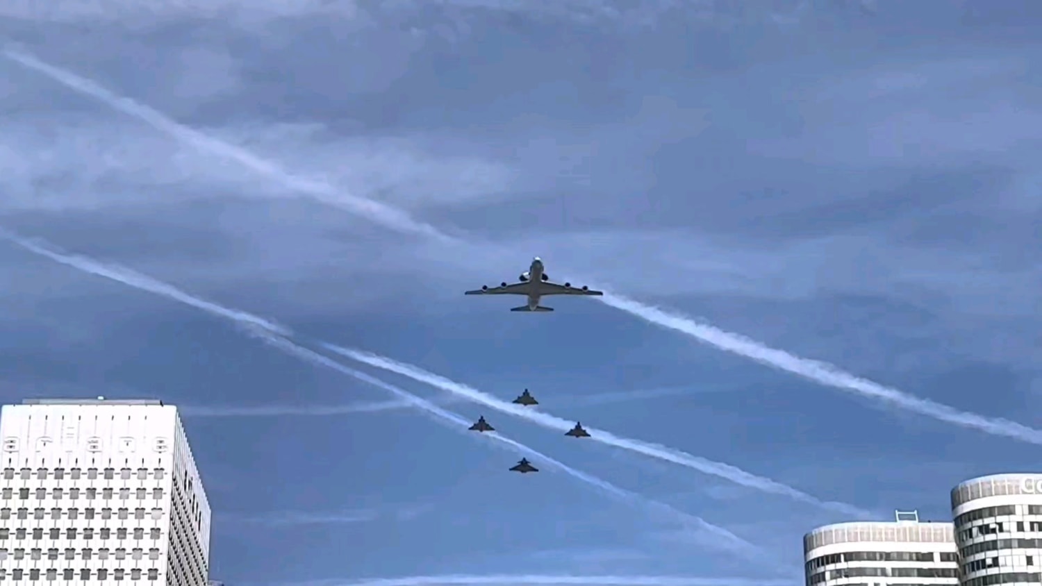 14th of July (Bastille Day) air parade earlier today in Paris, France