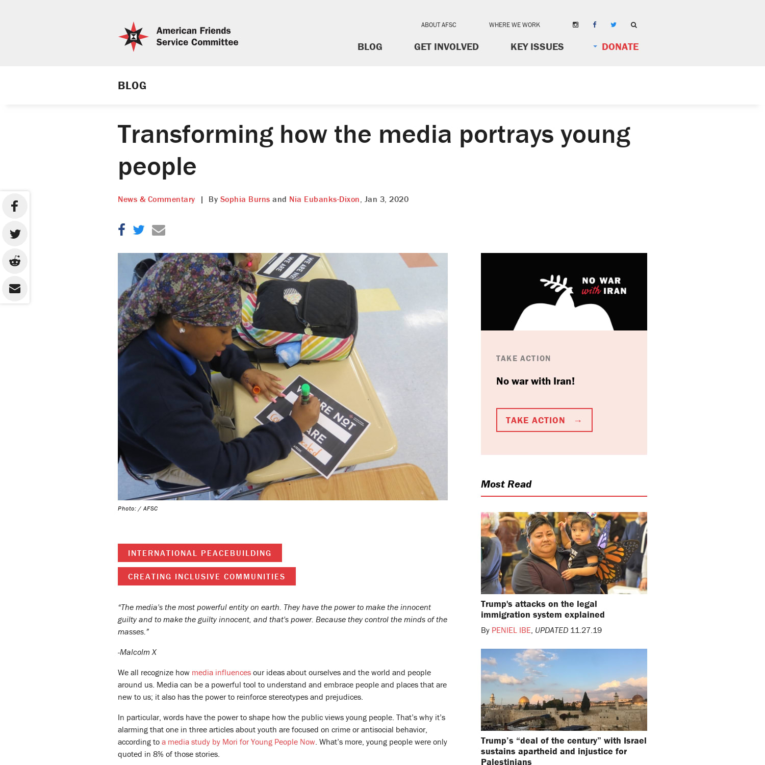 Transforming how the media portrays young people