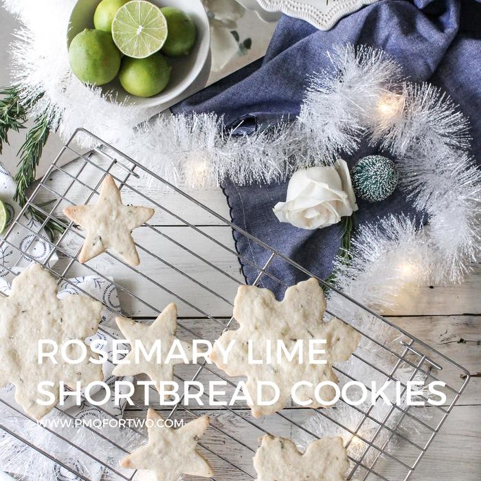 Rosemary Lime Shortbread Cookies