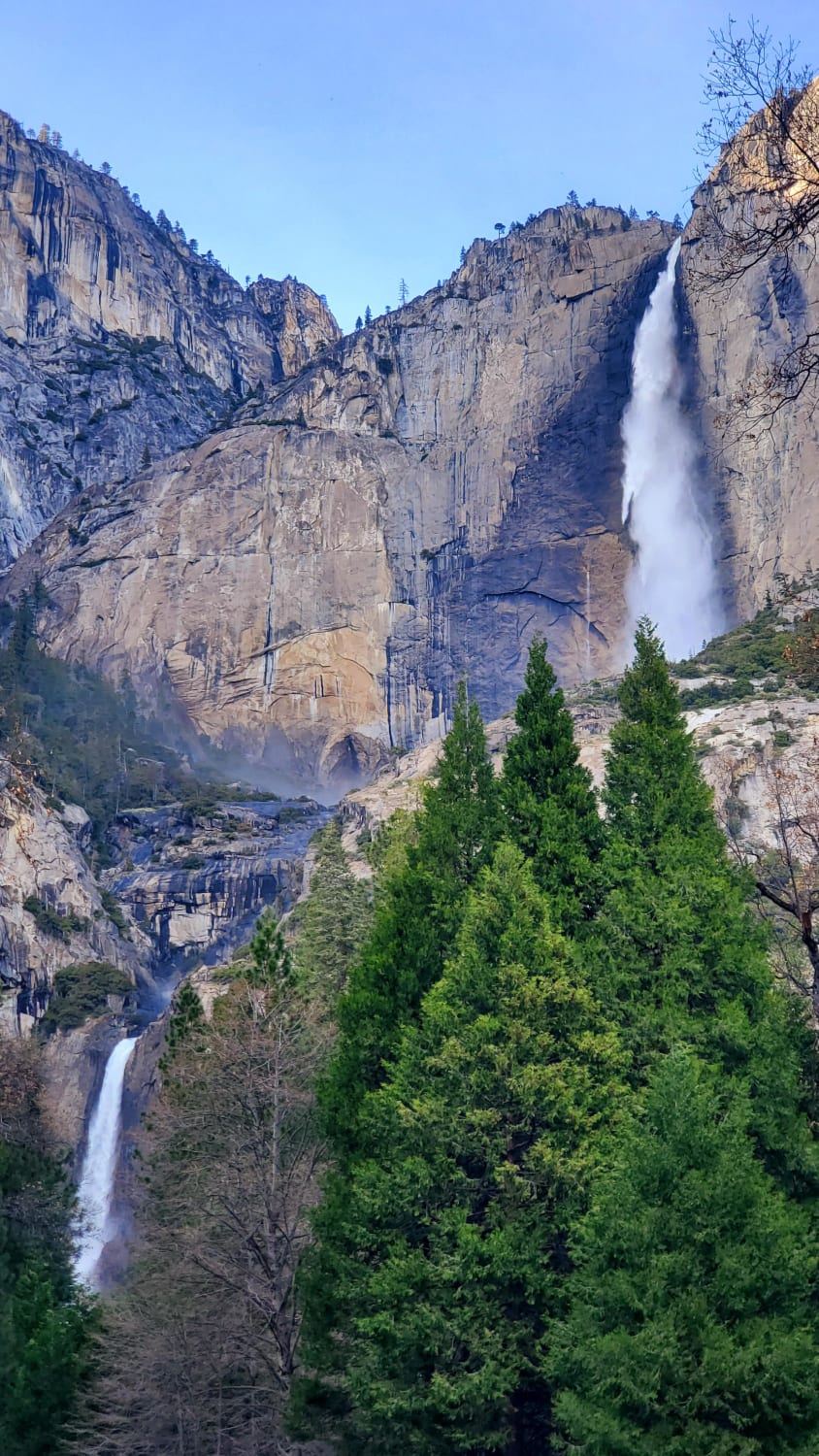Upper and Lower Yosemite Falls at Yosemite, CA
