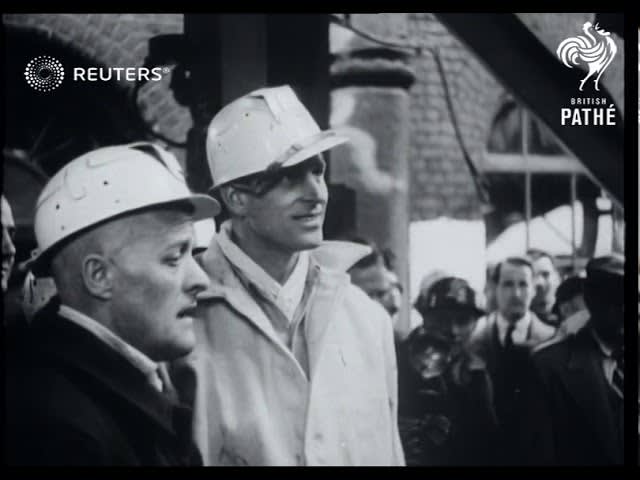 ROYAL: Prince Philip visits Lancashire coalfields (1952)