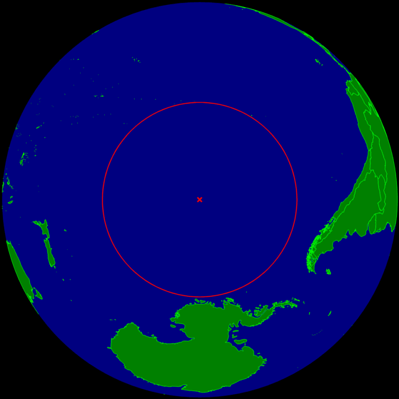 Im tired of all the shark pictures because they don't freak me out. Here's Point Nemo, the spot farthest away from any land in the world. You are closer to astronauts aboard the ISS than humanity. Good luck.