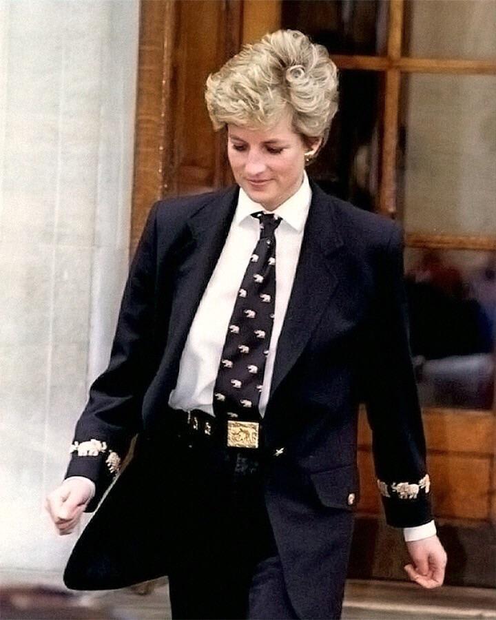 Princess Diana in a suit and tie, 1994