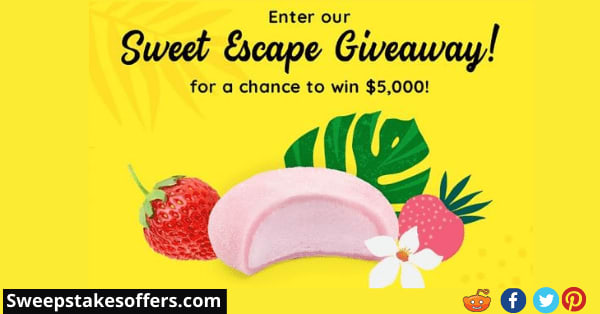 Bubbies Ice Cream Sweet Summer Escape Sweepstakes