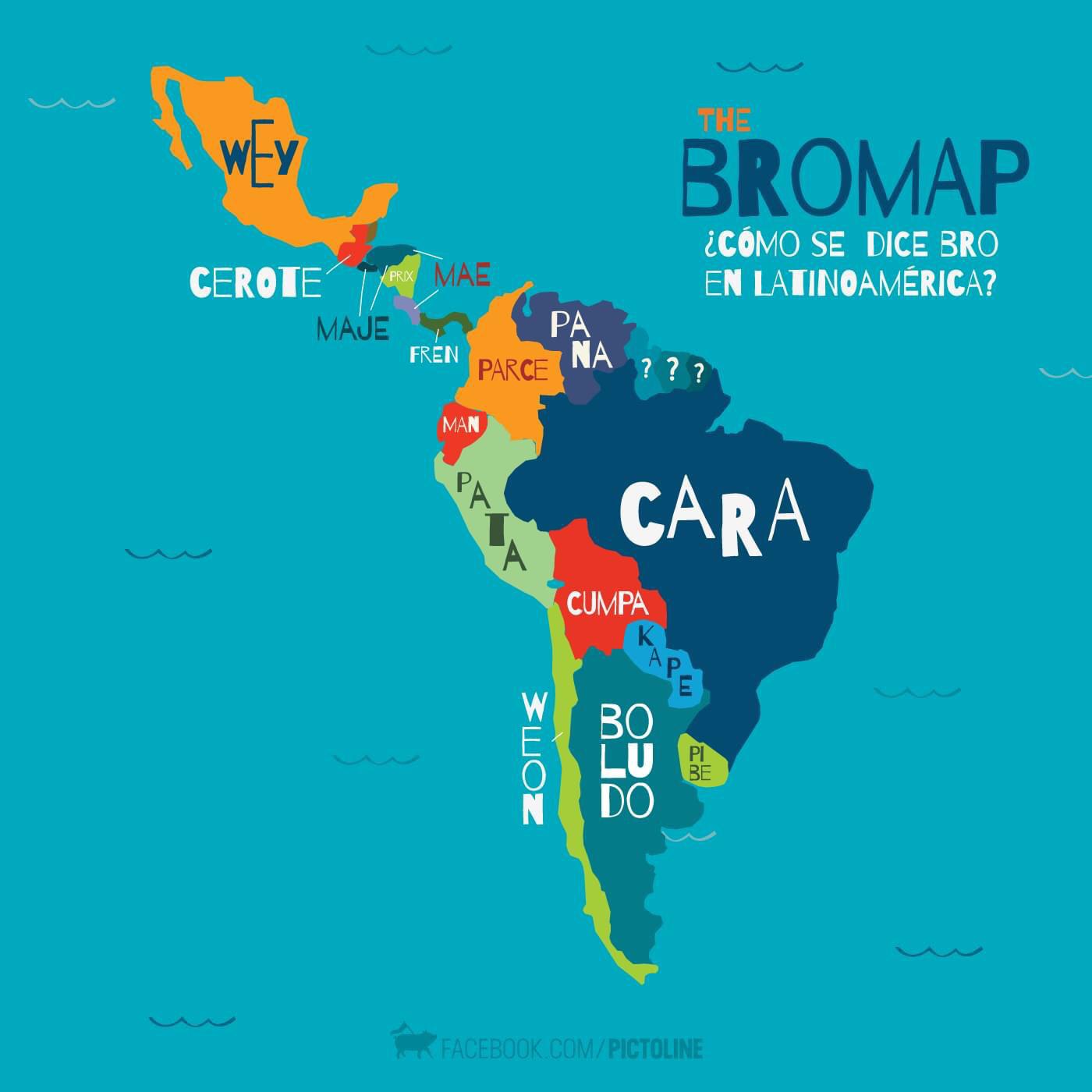 The Bromap: How do they say “Bro” in Latin America?