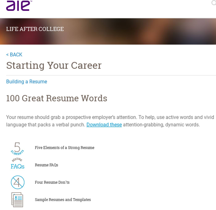 100 Great Resume Words