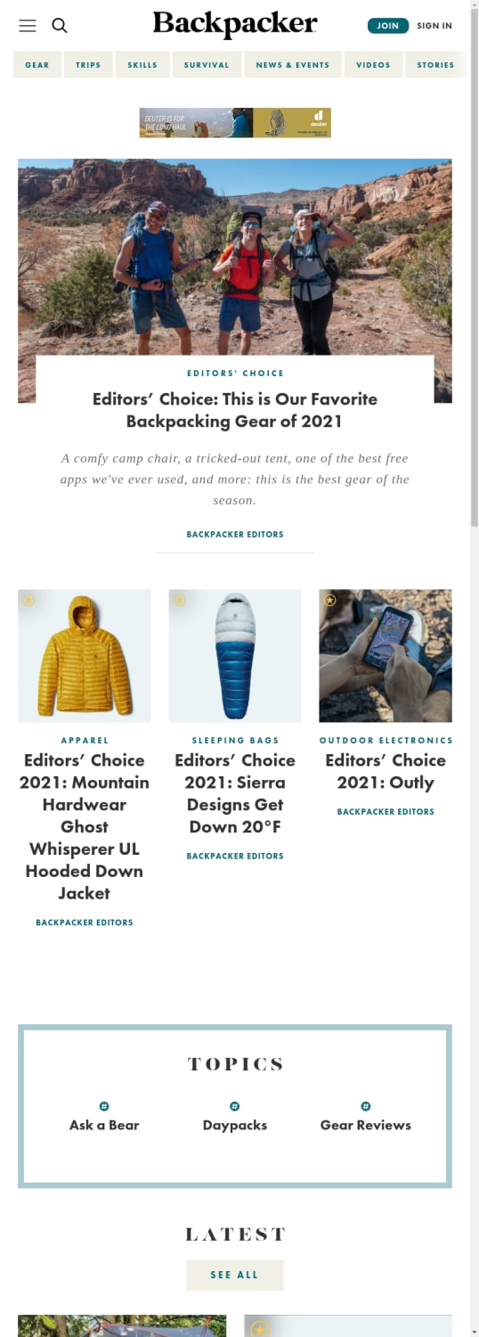 Your Backpacking, Hiking, Camping and Outdoor Gear Magazine
