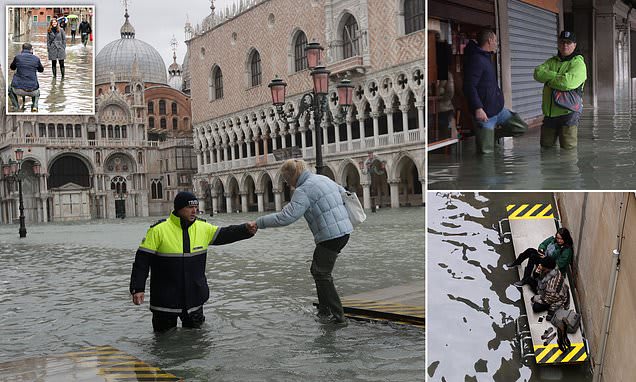 Misery for Venice as city braces for THIRD major flood in under a week