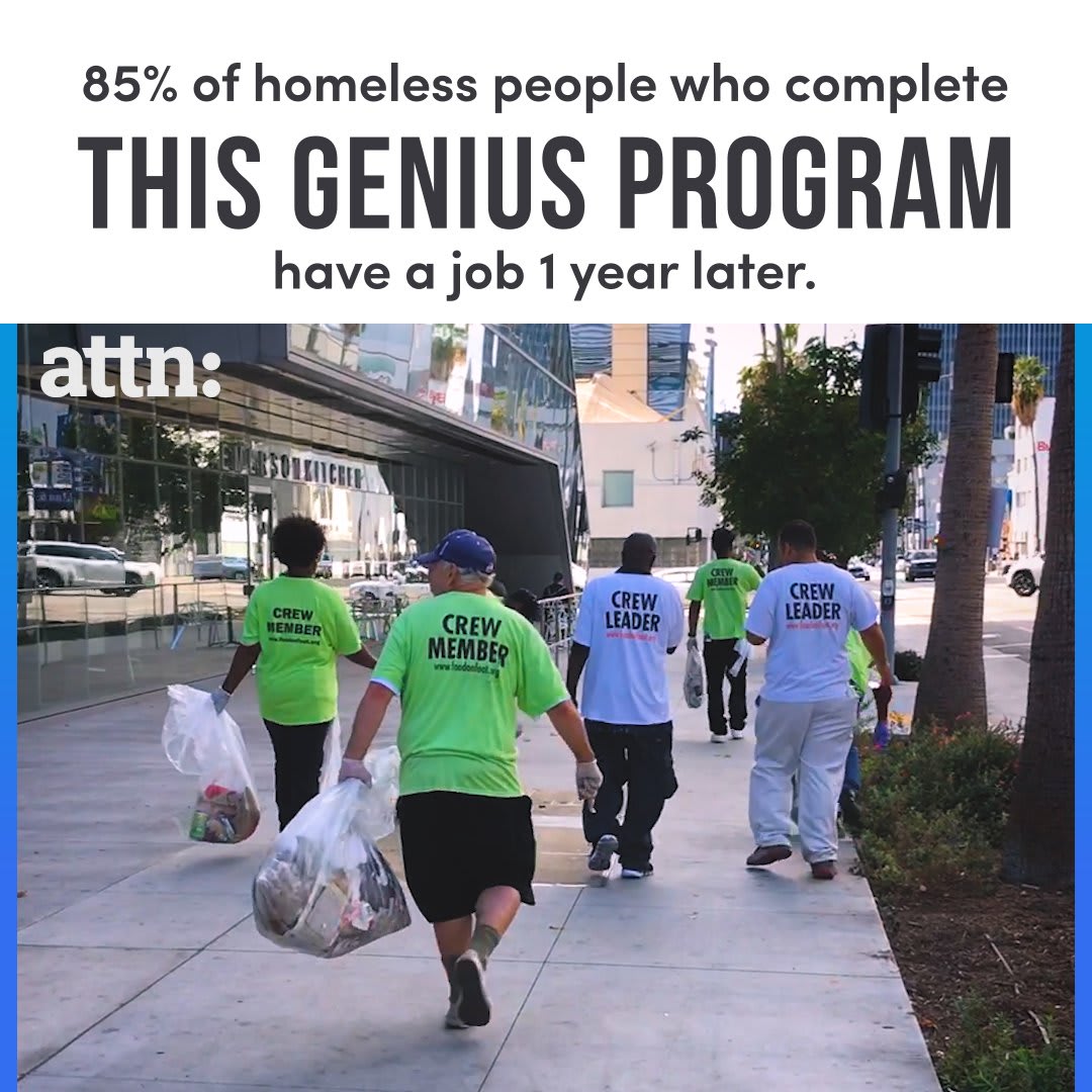85% of homeless people who complete this genius program have a job one year later.