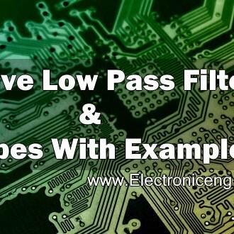 Passive Low Pass Filter & Its Types With Example - Electronics Engineering