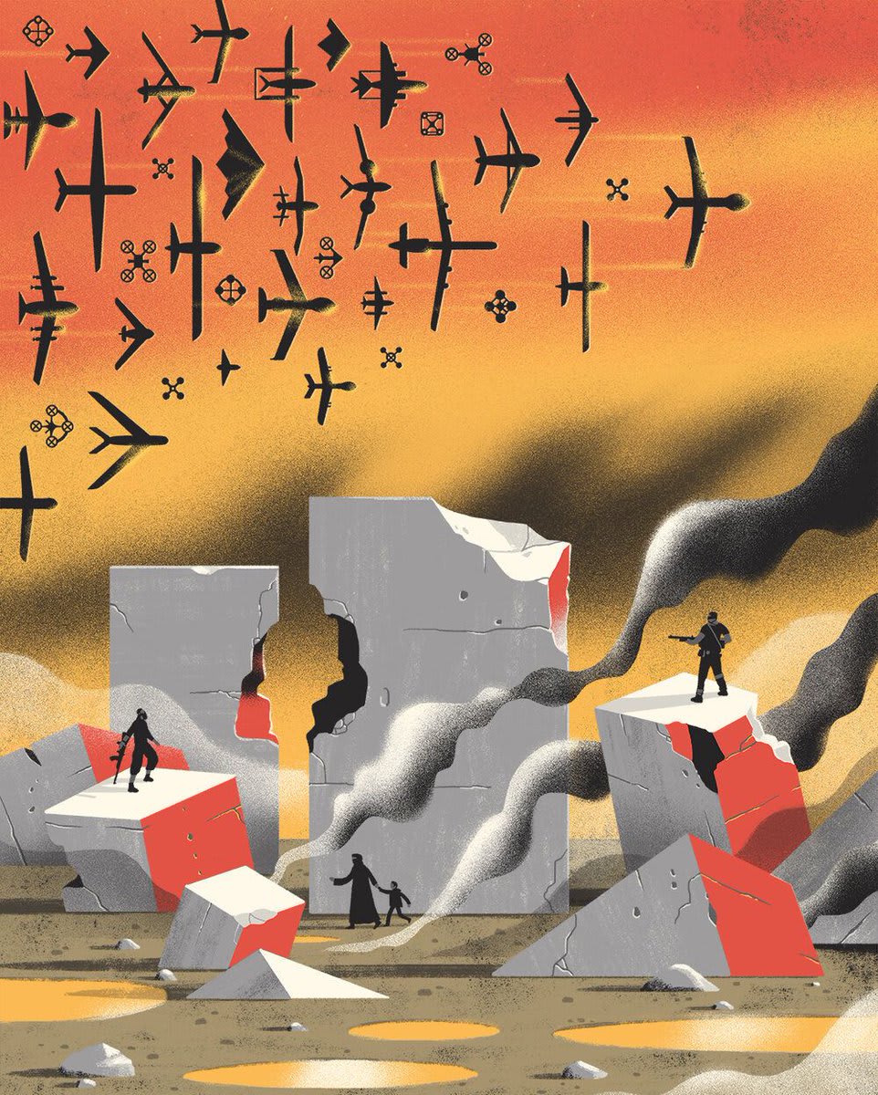 "Asymmetrical Killing" 🛰️Illustration by MattChinworth for the New Yorker - View more work here: https://t.co/MiDupHc0uQ -