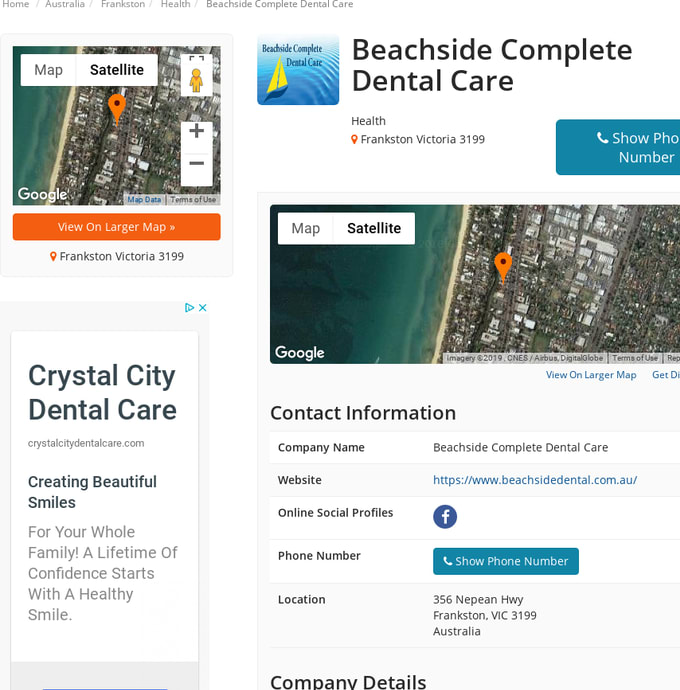 Beachside Complete Dental Care on Big World Directory