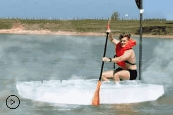 Watch This Guy Sail an Ice Boat on a Hot Lake