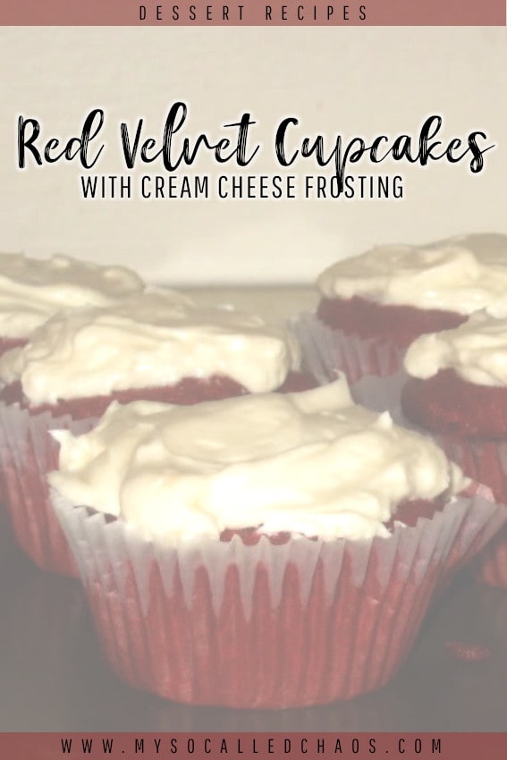 Red Velvet Cupcakes with Cream Cheese Frosting - My So-Called Chaos