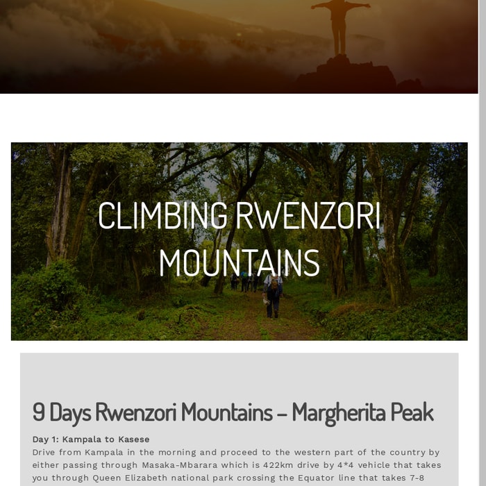 Hiking Trekking Rwenzori Uganda | Climbing Rwenzori Mountains
