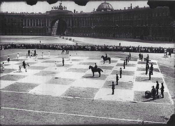 A Human Chess Match Gets Played in Leningrad, 1924
