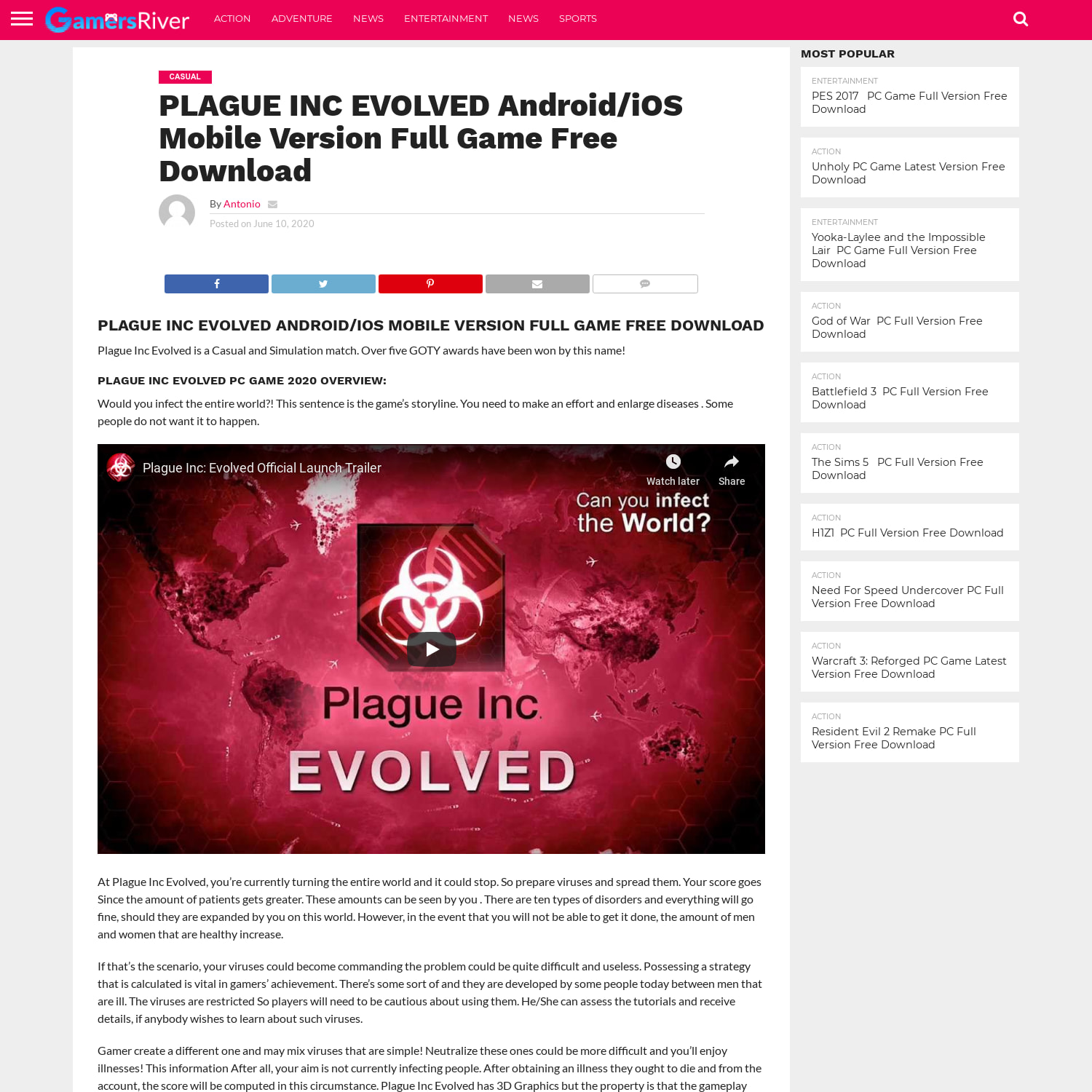 PLAGUE INC EVOLVED Android/iOS Mobile Version Full Game Free Download