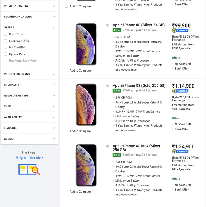 Iphone Xs - Buy Iphone Xs Online at Low Prices In India