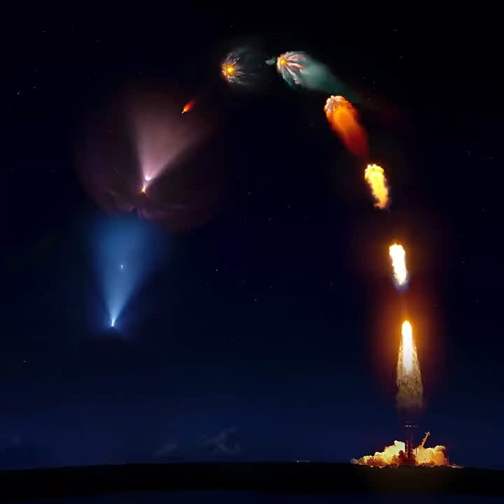 This stunning, real video of the SpaceX Inspiration4 launch is made of