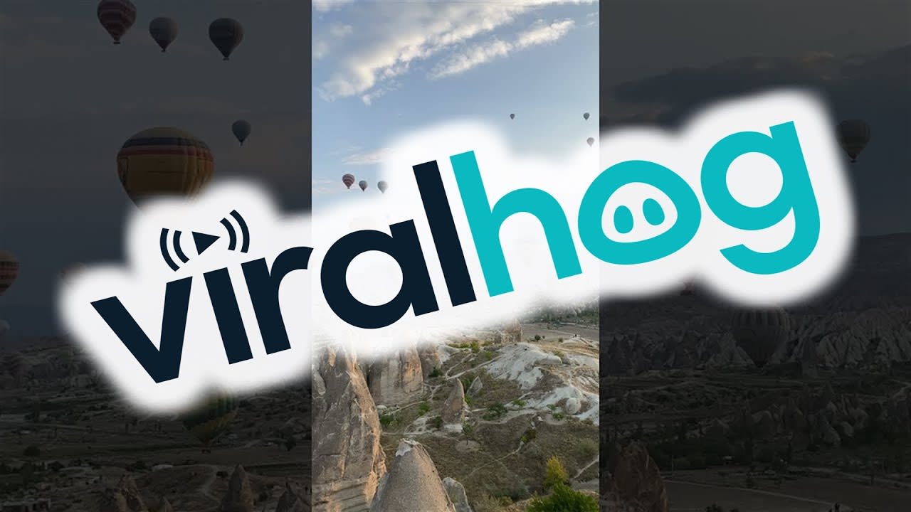 Hot Air Balloons Over Beautiful Cappadocia, Turkey || ViralHog