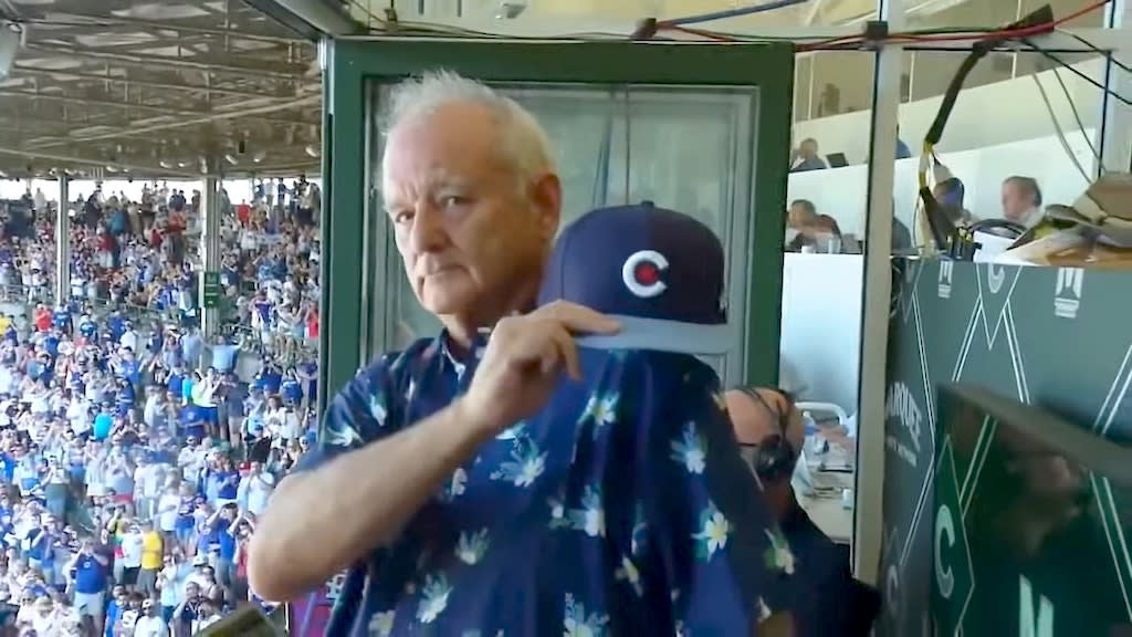 Bill Murray Leads a Full Capacity Wrigley Field Crowd in a Rousing Rendition of 'Take Me Out to the Ballgame'