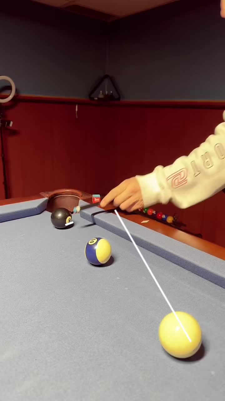 This novice pool table trick helps when you are blocked by another ball