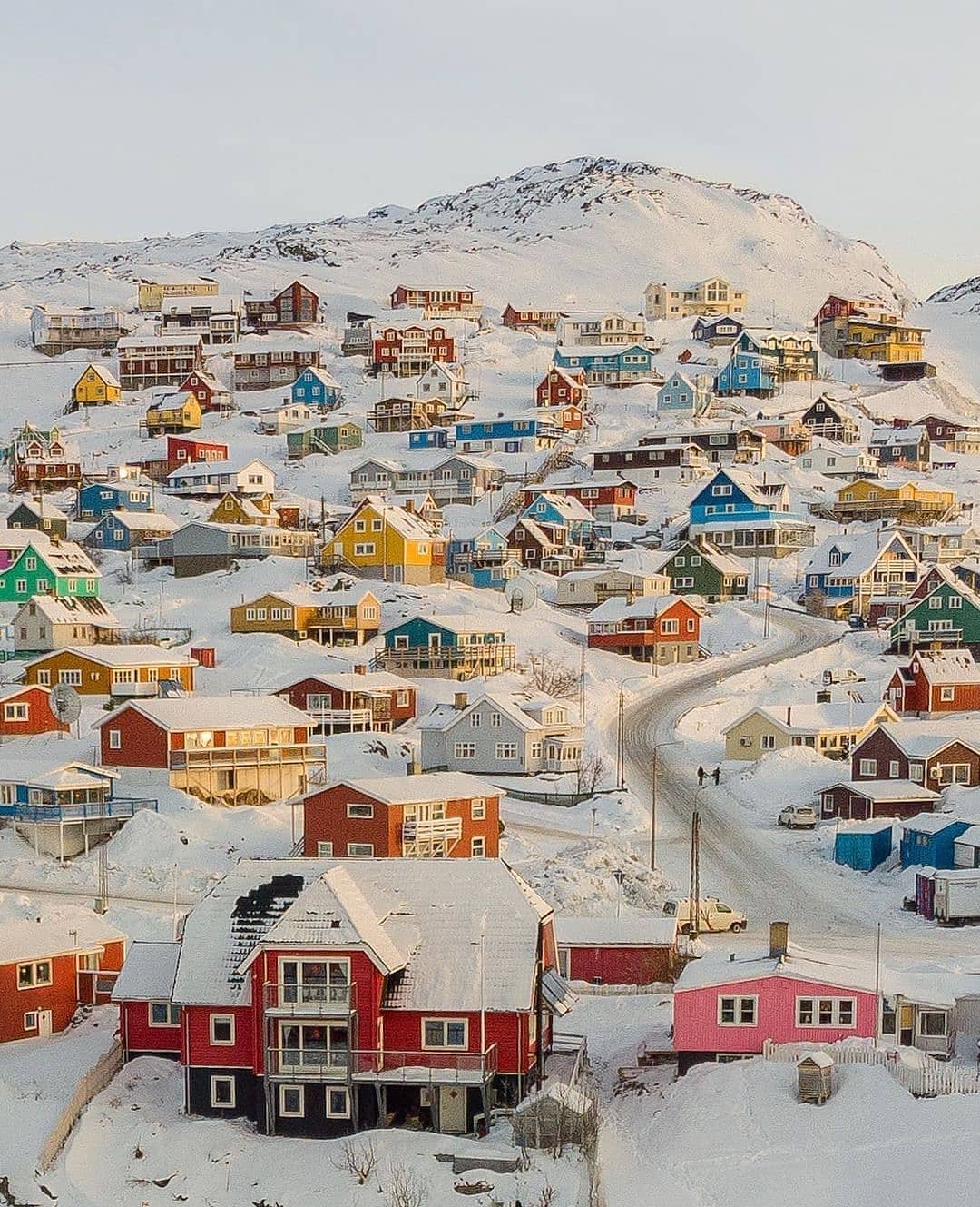 Village in the snow