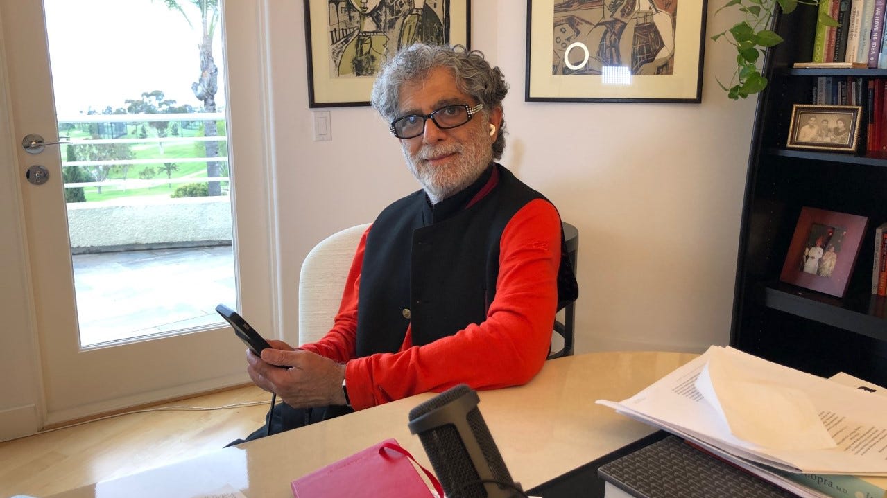 Quarantine Diaries: Deepak Chopra is doubling his yoga routine and dreaming of his late parents