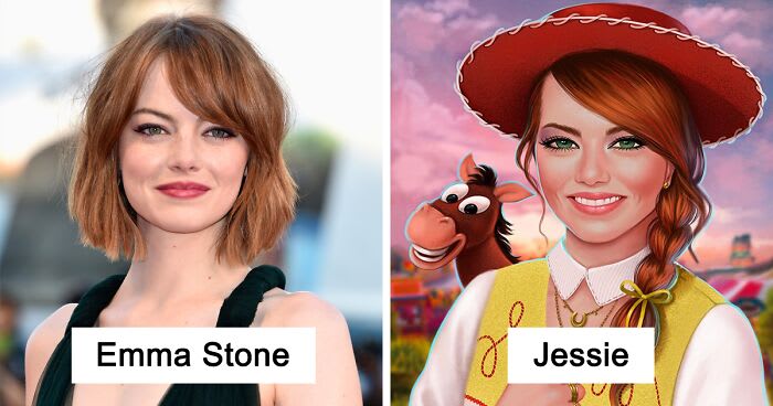 Artist Shows Which Popular Animated Characters Your Favorite Celebrities Should Be (30 Pics)